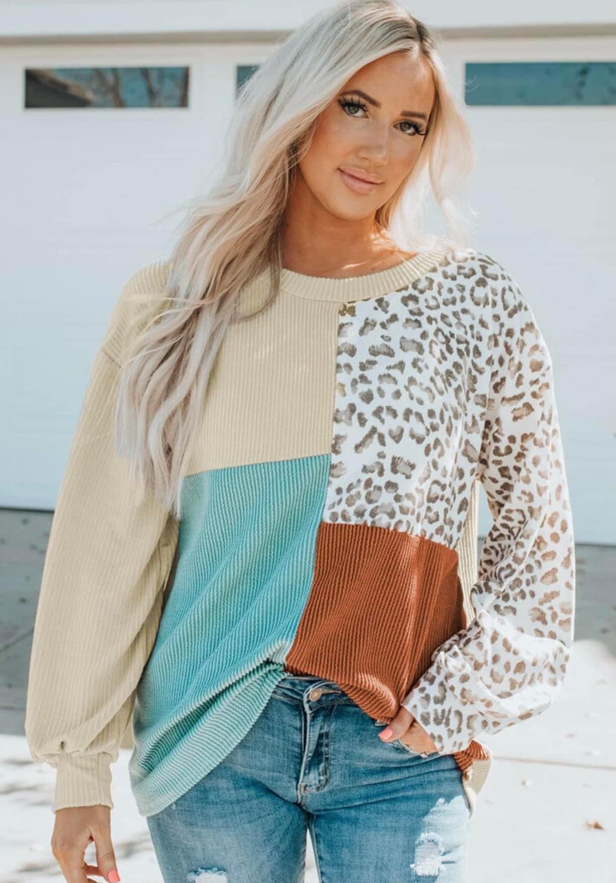 Wholesale Fall Cheetah Sweater